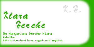 klara herche business card